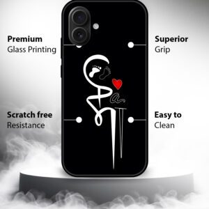 Premium Mother Love Baby Footprint Customized Mobile Cover for iPhone 16