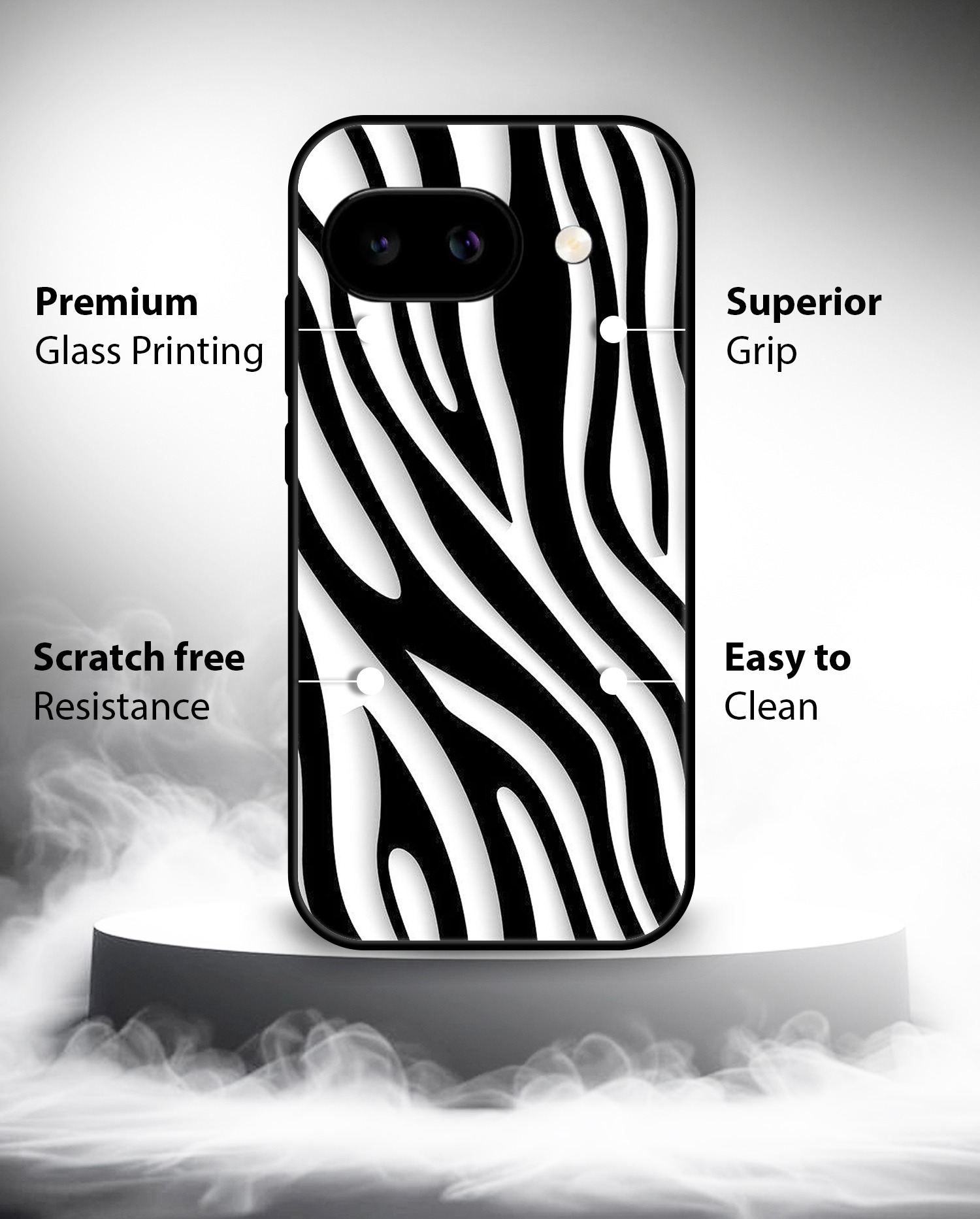 Black & White Pattern mobile cover Google Pixel 9A