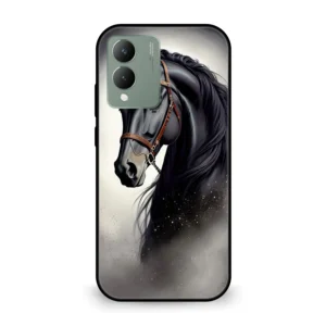 Premium Black Horse Mobile Cover for Vivo Y17s
