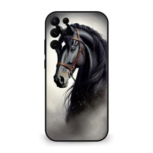 Premium Black Horse Mobile Cover for Samsung S22