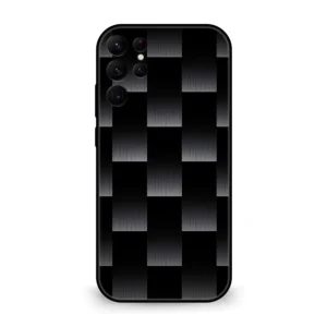 Premium Black & White Block Pattern Mobile Cover for Samsung S22