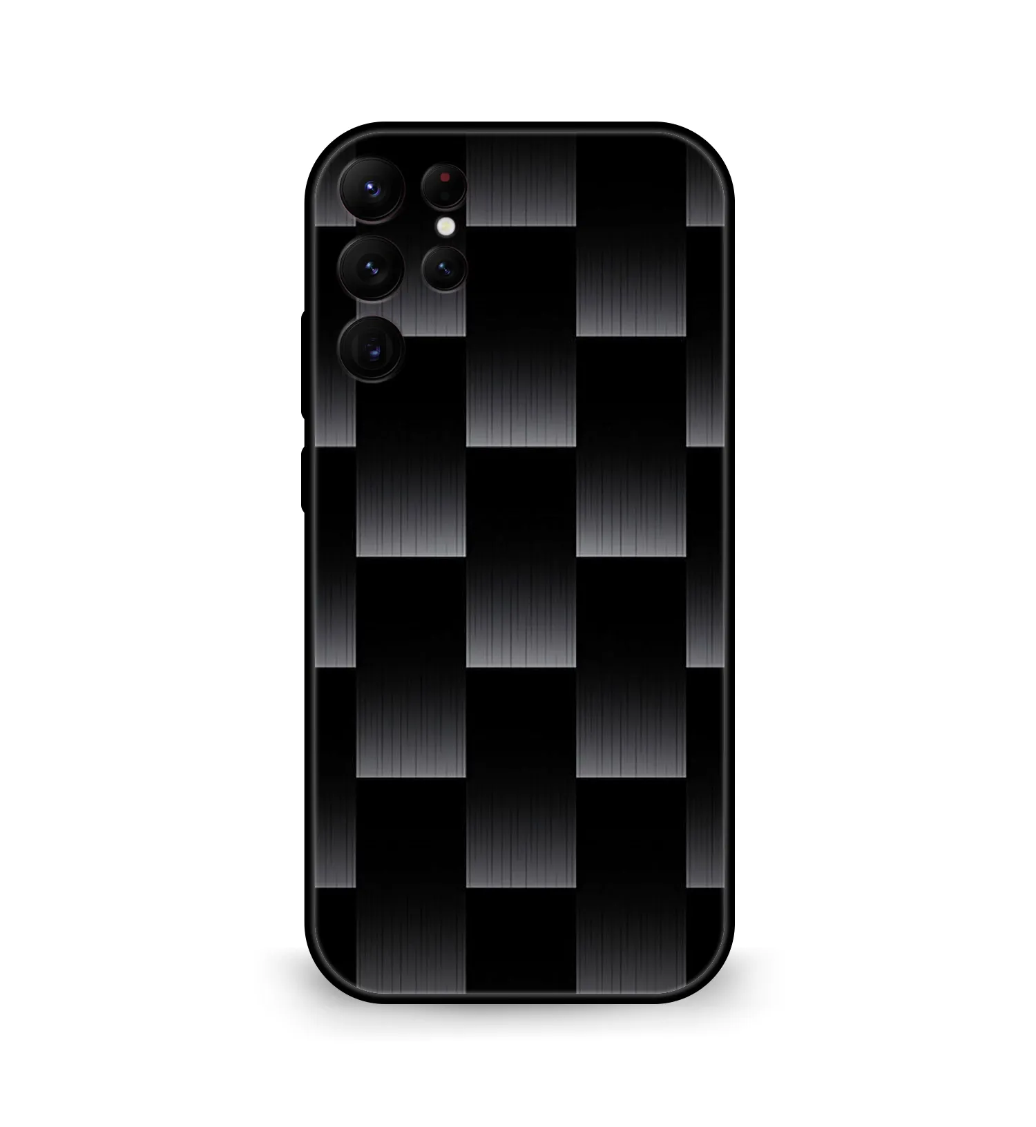 Premium Black & White Block Pattern Mobile Cover for Samsung S22