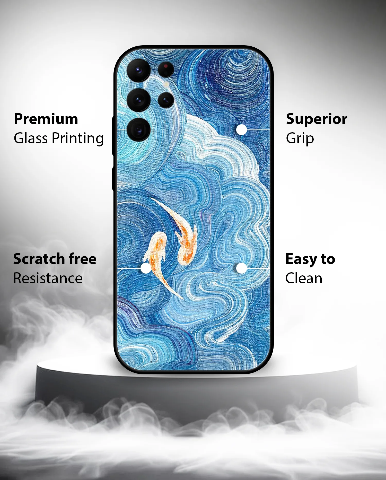 Premium Blue Sea Fish Mobile Cover for Samsung S22 Ultra - Image 4