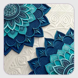 Blue pattern customized fridge magnets