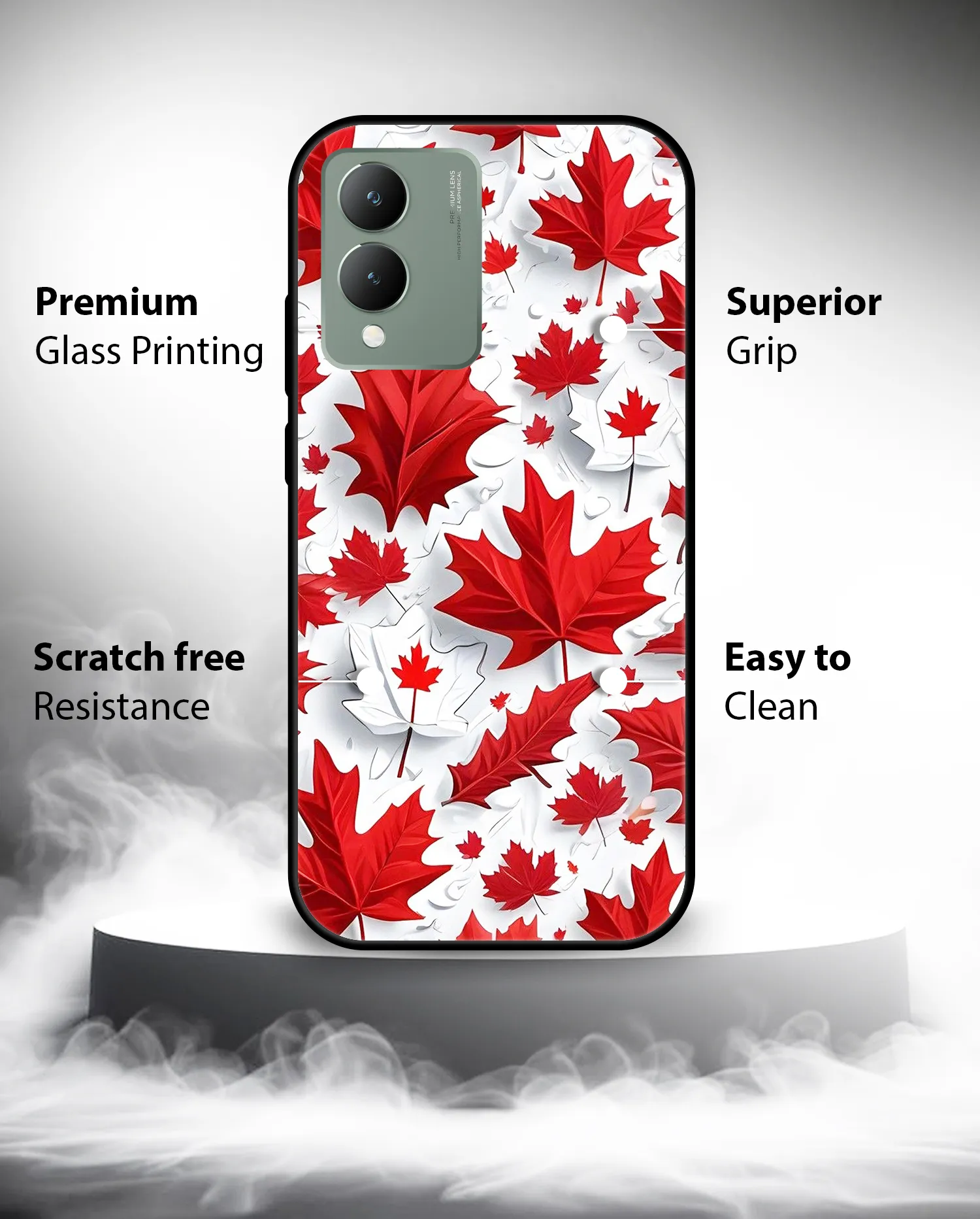 Premium Canada maple leaf Mobile Cover for Vivo Y17s - Image 4