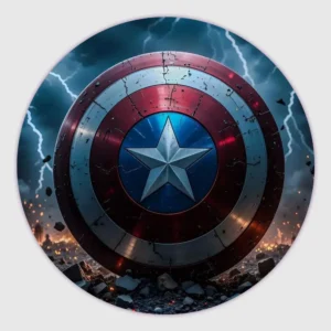Round Captain America customized fridge magnets