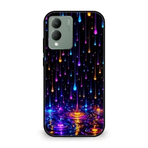 Premium Colourful Drops Mobile Cover for Vivo Y17s