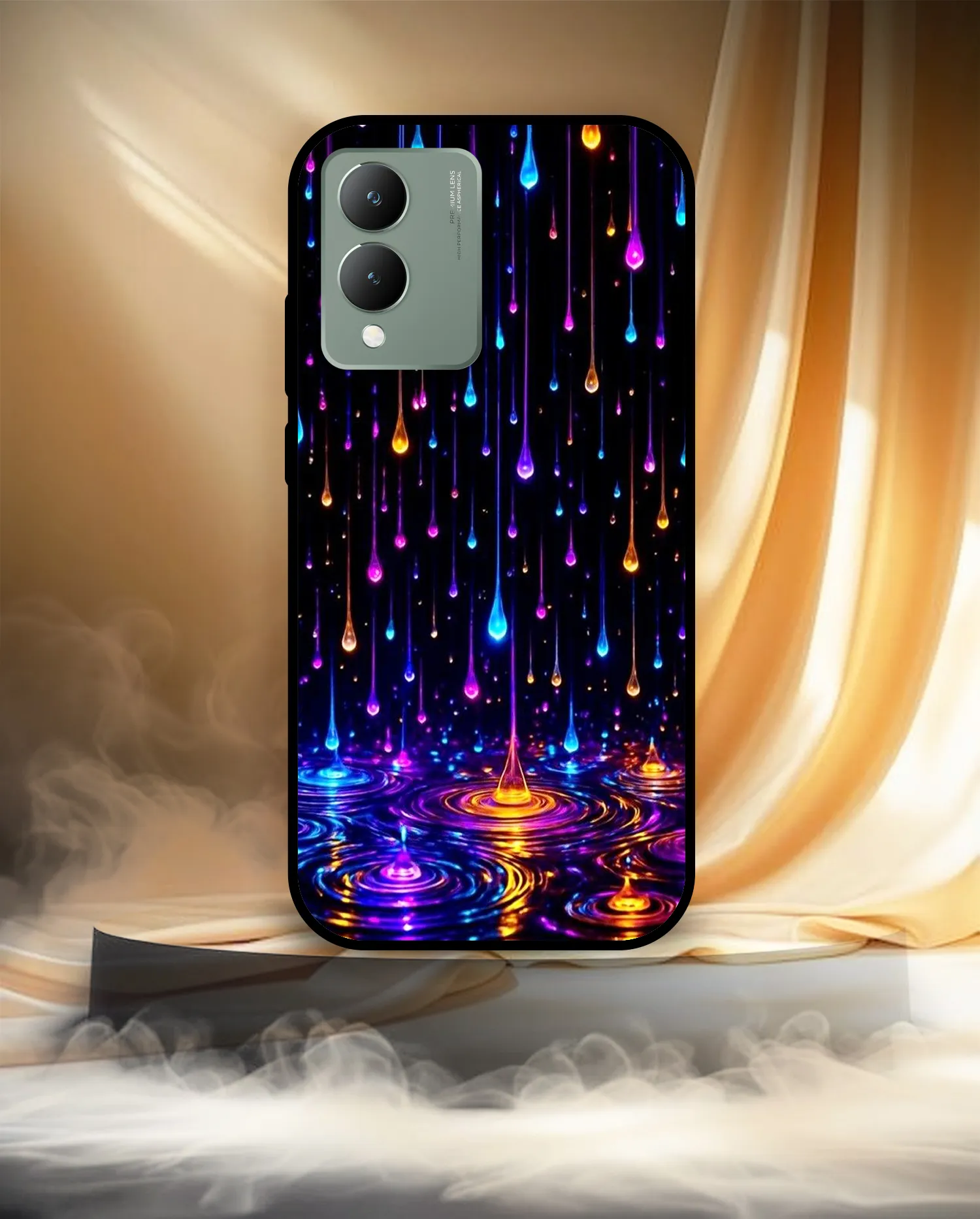 Premium Colourful Drops Mobile Cover for Vivo Y17s - Image 3