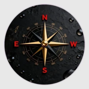 Round Compass Customized Fridge Magnets