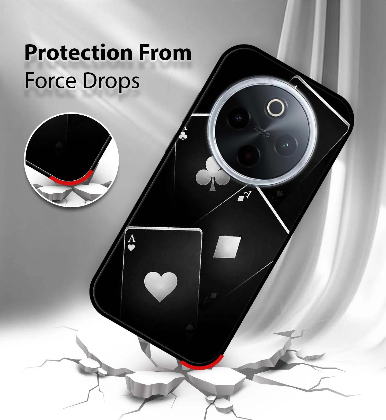 Premium Dack Cards Pattern Mobile Cover for iQOO Z10 5g - Image 2