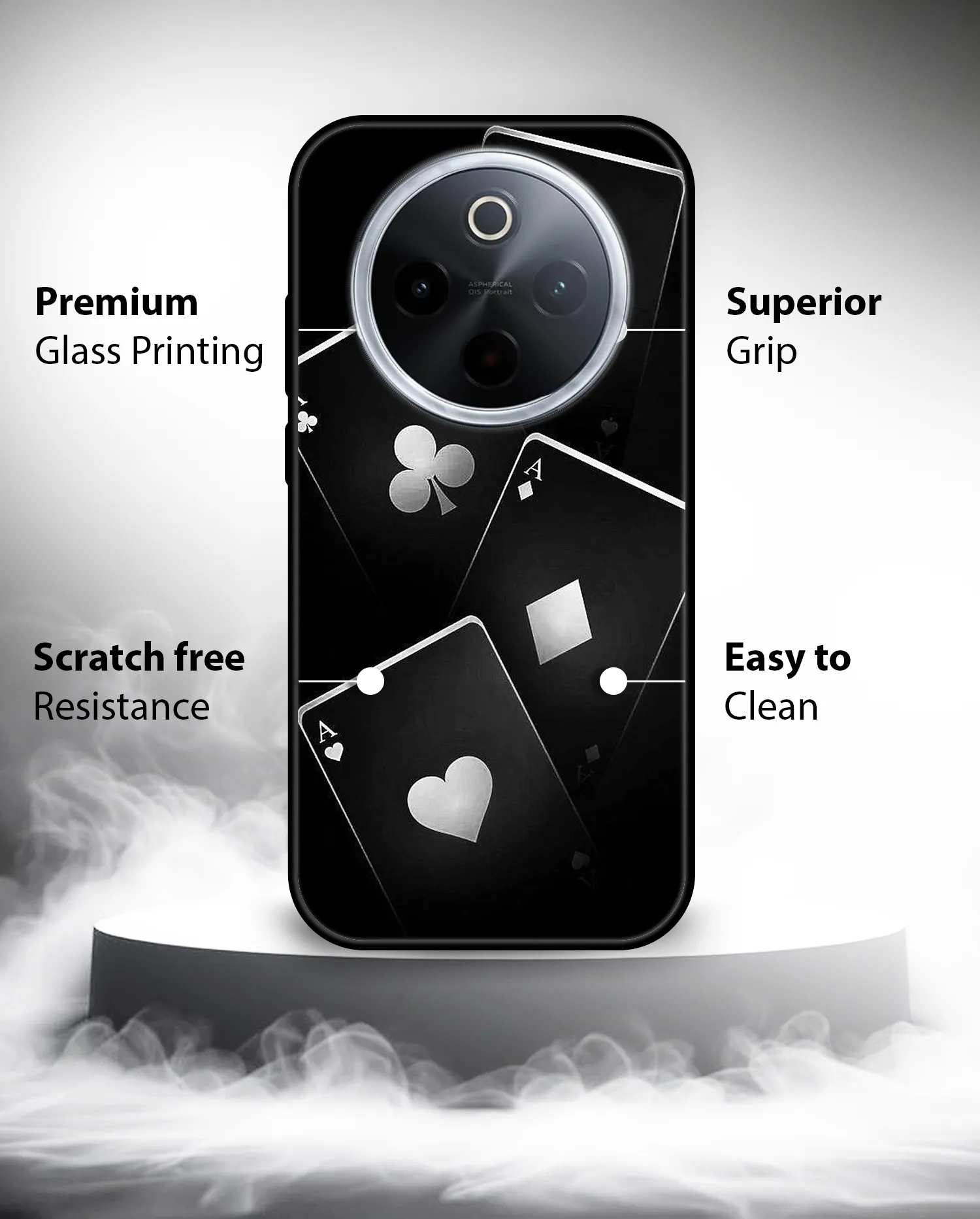 Premium Dack Cards Pattern Mobile Cover for iQOO Z10 5g - Image 4