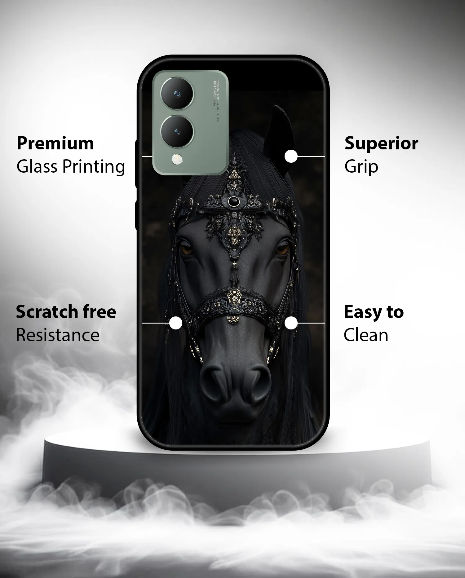 Premium Dark Horse Mobile Cover for Vivo Y17s - Image 4