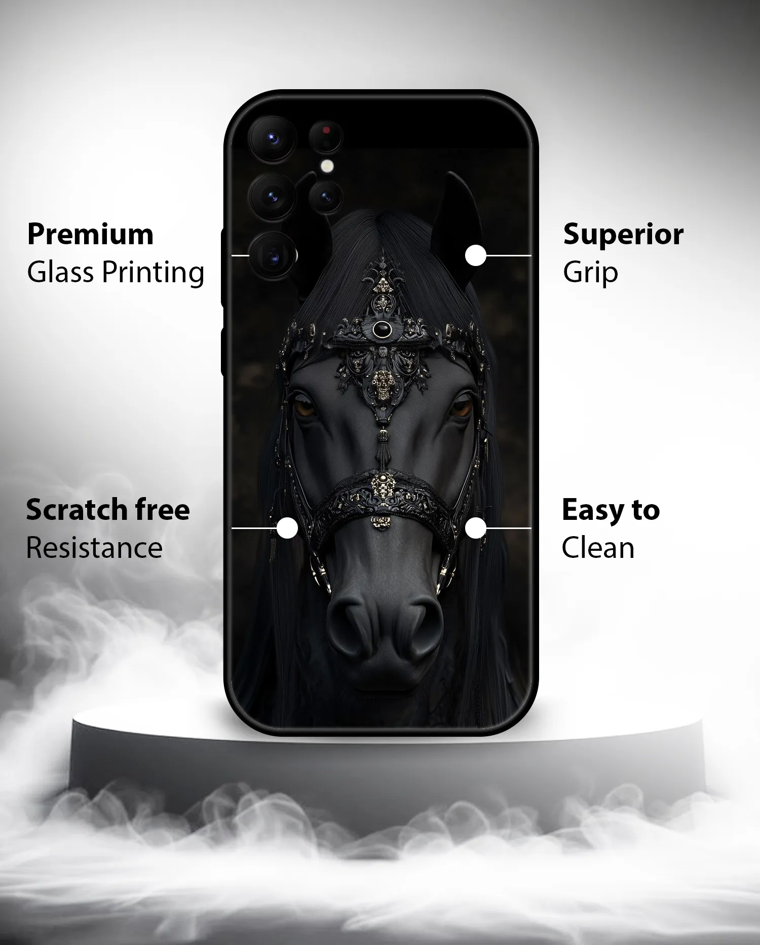 Premium Dark Horse Mobile Cover for Samsung S22 Ultra - Image 4