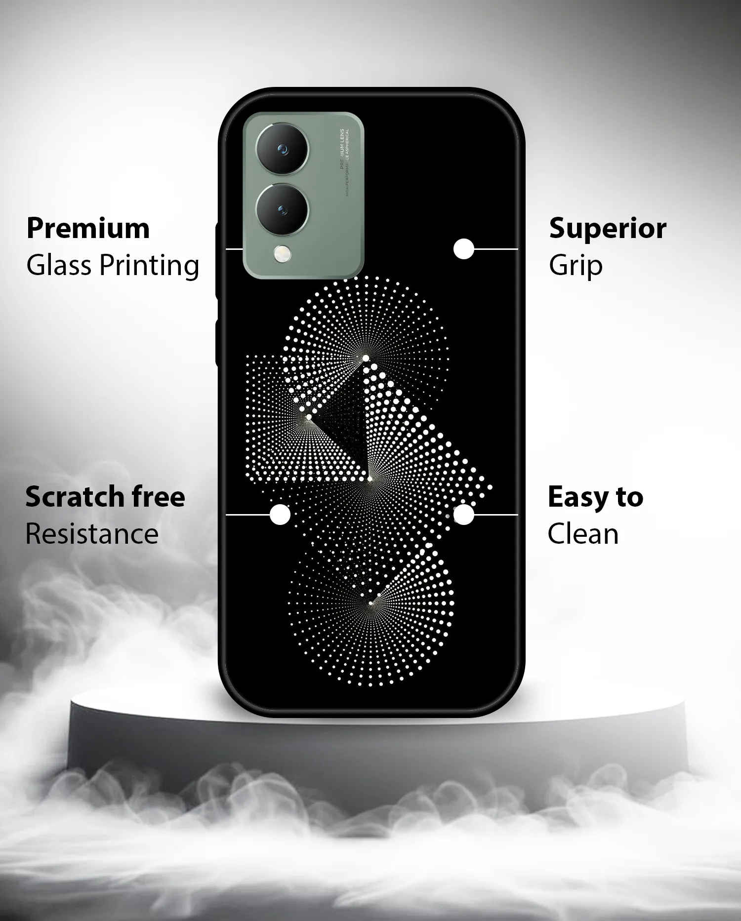 Premium Dotted Pattern Mobile Cover for Vivo Y17s - Image 4