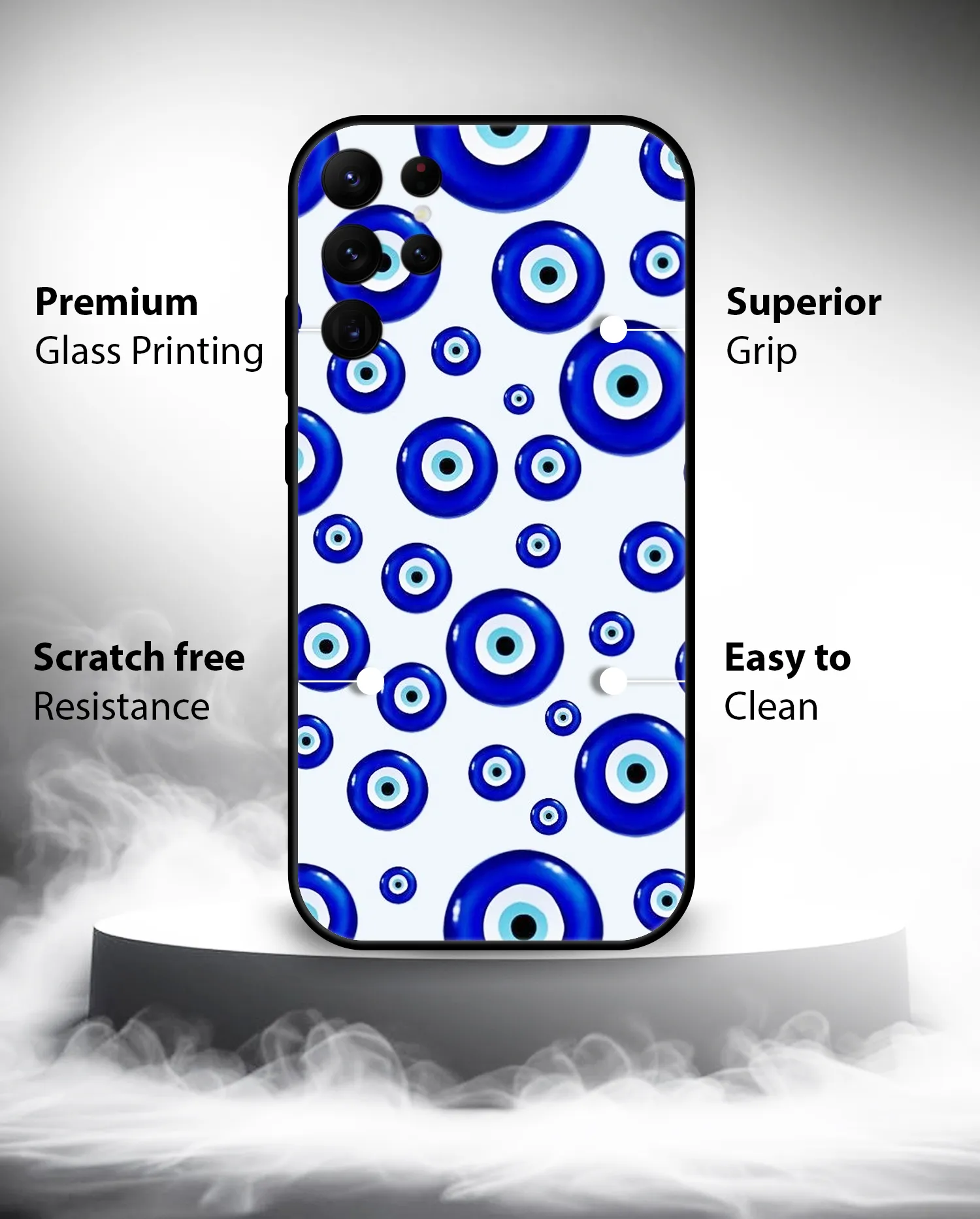 Premium Evil Eye Pattern Mobile Cover for Samsung S22 Ultra - Image 4