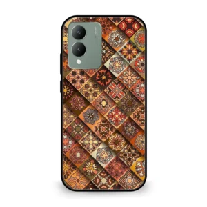 Premium Geometric Tile Pattern Mobile Cover for Vivo Y17s