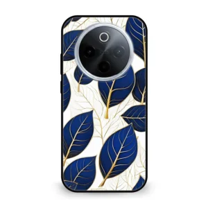 Premium Golden Leaf Pattern Mobile Cover for iQOO Z10 5g