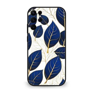 Premium Golden Leaf Pattern Mobile Cover for Samsung S22