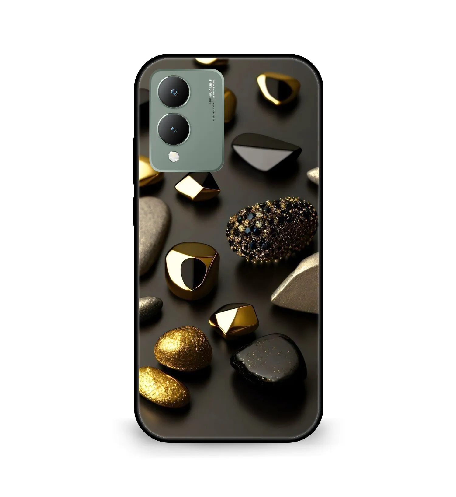 Premium Luxury Storn Pattern Mobile Cover for Vivo Y17s