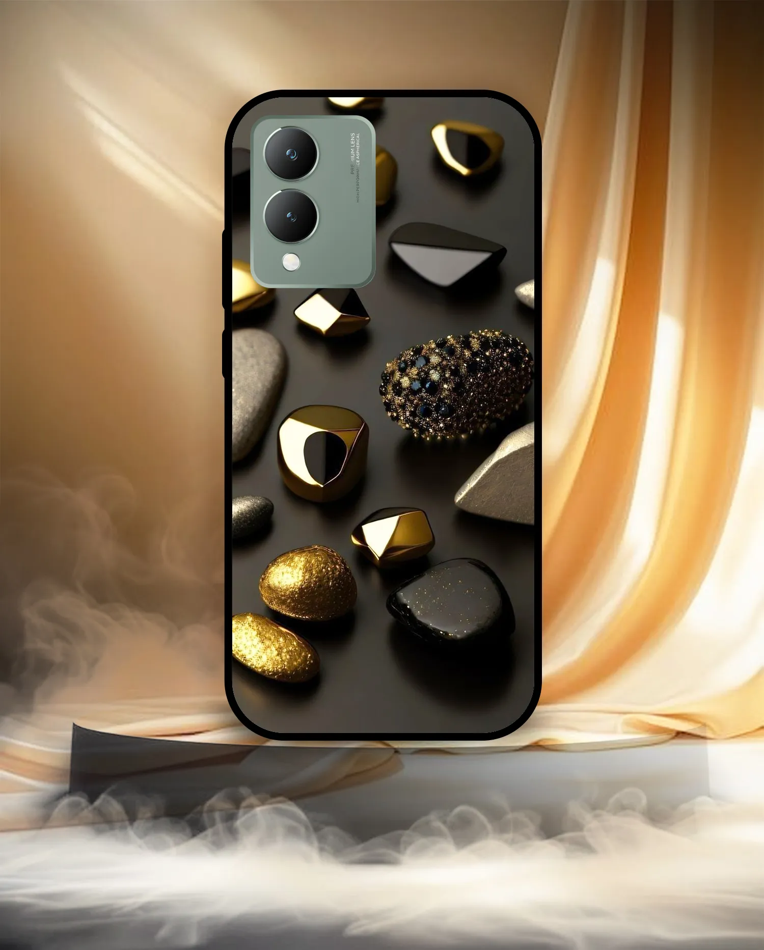 Premium Luxury Storn Pattern Mobile Cover for Vivo Y17s - Image 3