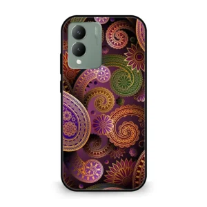 Premium Mandala Paisley Pattern Mobile Cover for Vivo Y17s