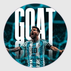 Round Messi customized fridge magnets