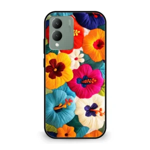Premium MultiColor Flowers Mobile Cover for Vivo Y17s