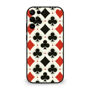 Premium Playing Card Suits Pattern Mobile Cover for Samsung S22