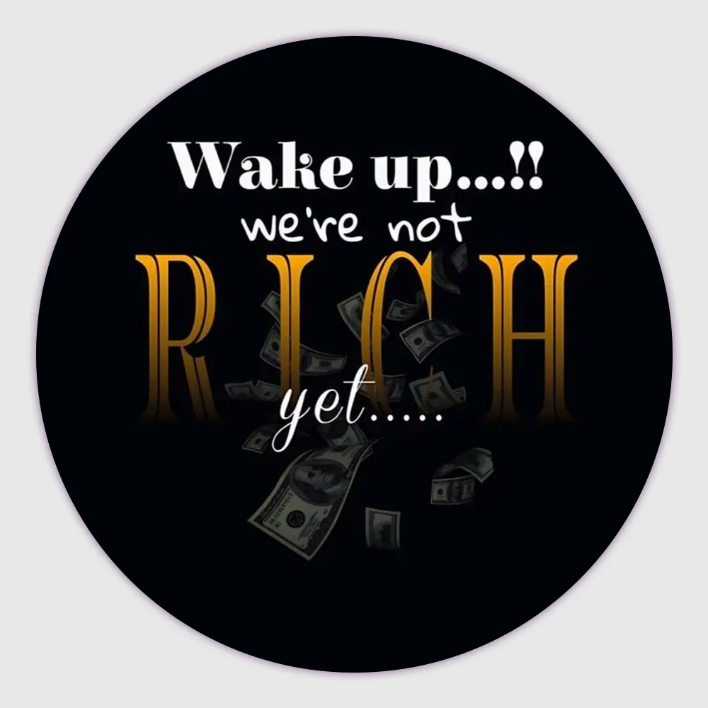 Round Rich Motivation customized fridge magnets