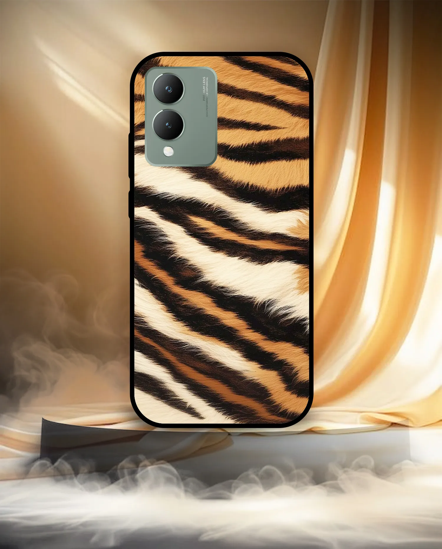 Premium Tiger Pattern Mobile Cover for Vivo Y17s - Image 3
