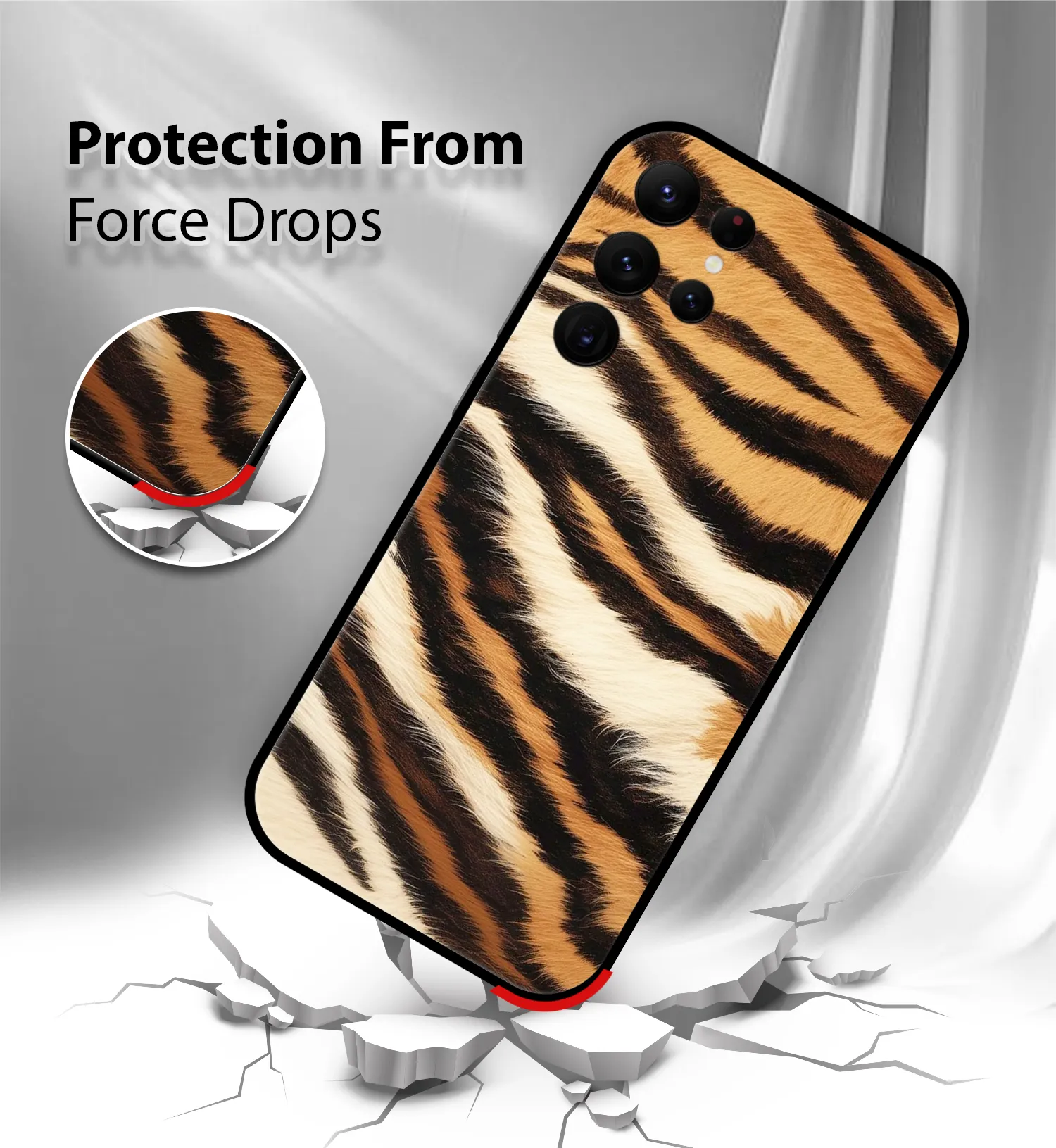 Premium Tiger Pattern Mobile Cover for Samsung S22 Ultra - Image 2
