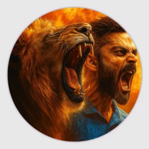 Round Virat customized fridge magnets