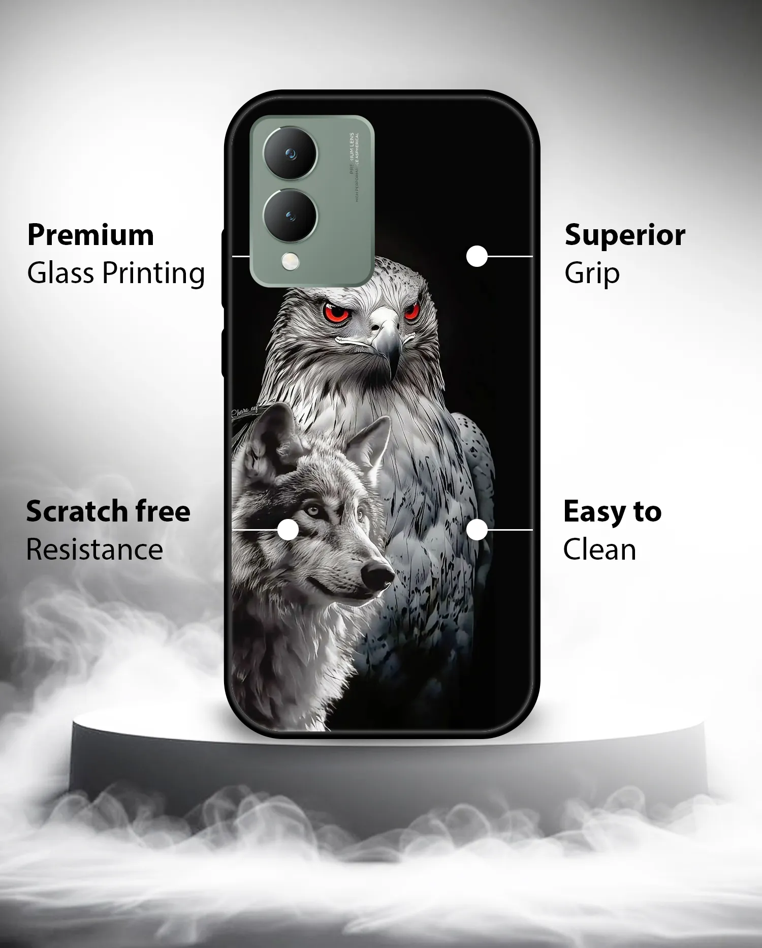 Premium Wolf Mobile Cover for Vivo Y17s - Image 4