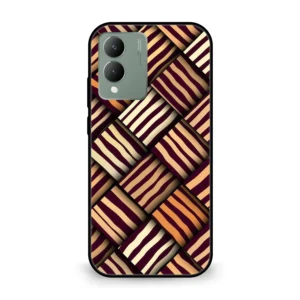 Premium Wooden Pattern Mobile Cover for Vivo Y17s