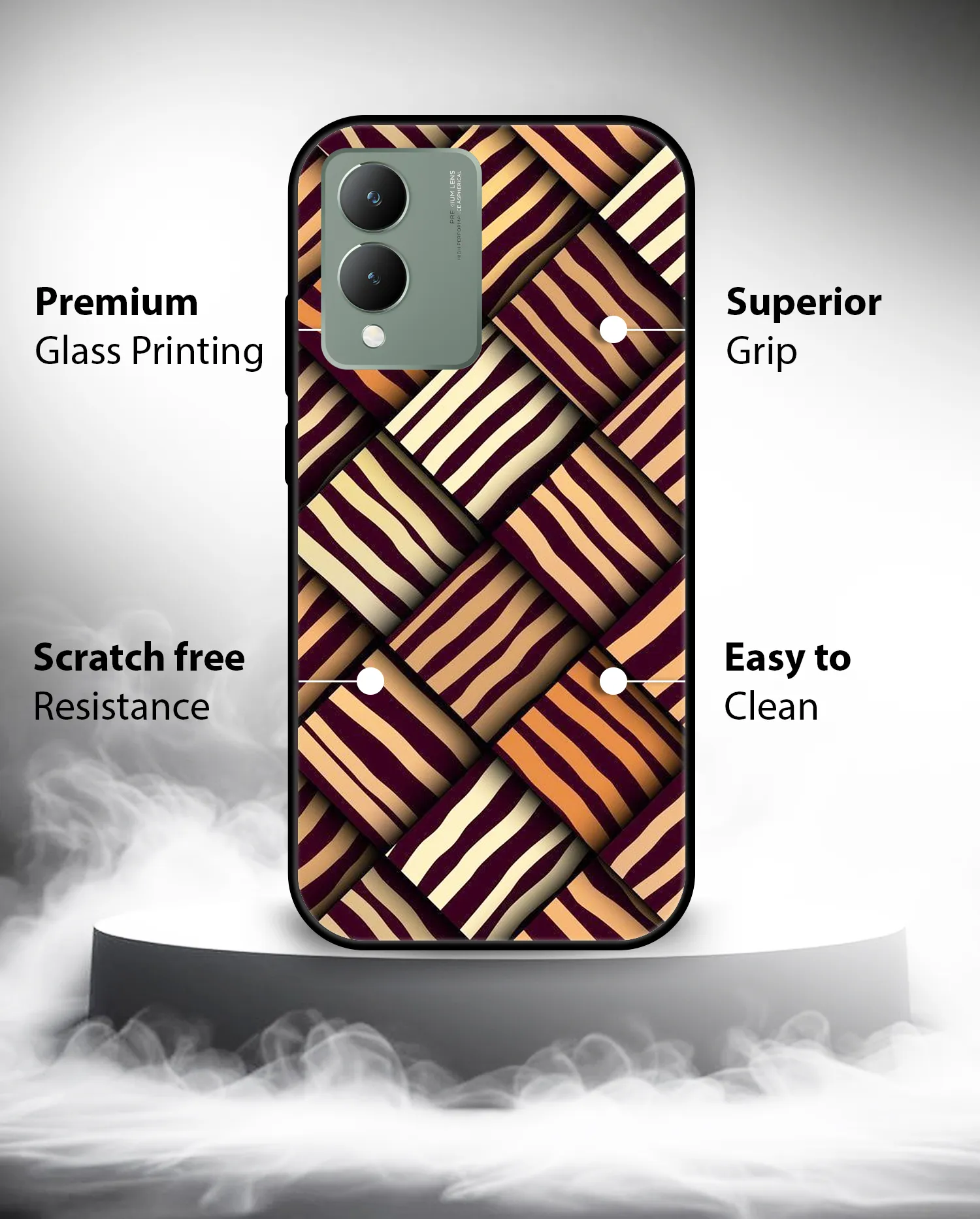 Premium Wooden Pattern Mobile Cover for Vivo Y17s - Image 4