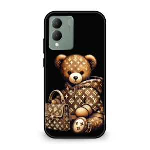 Premium luxury Teddy Bear Mobile Cover for Vivo Y17s