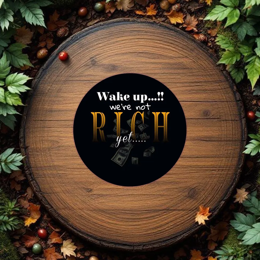 Round Rich Motivation customized fridge magnets - Image 2