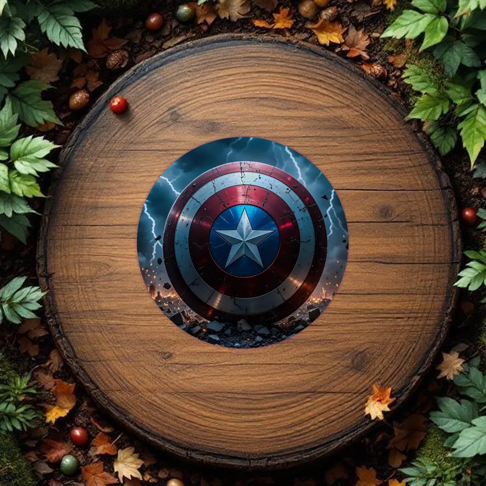 Round Captain America customized fridge magnets - Image 2