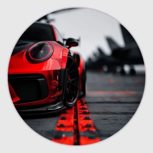 Round Sport car customized fridge magnets