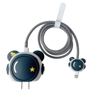 3D Astronaut Charging Cable Protector Cover for iPhone Charger