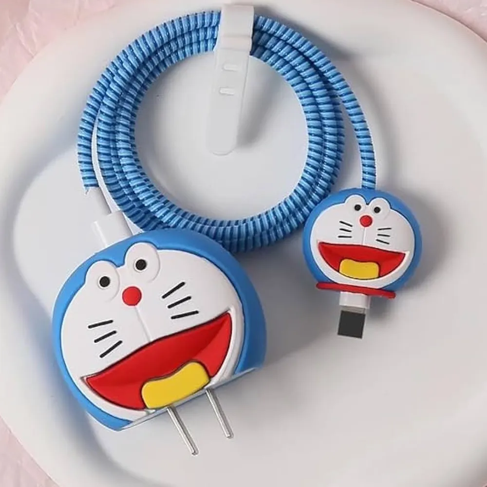 3D Doraemon Charging Cable Protector Cover for iPhone Charger - Image 4