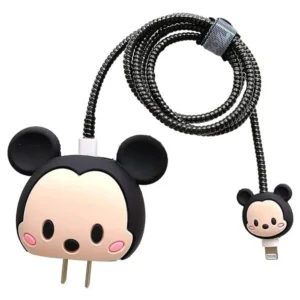 3D Micky Mouse Charging Cable Protector Cover for iPhone Charger