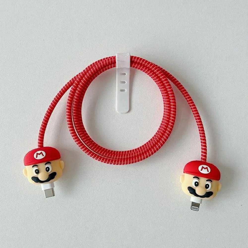 3D Super Mario Charging Cable Protector Cover for iPhone Charger - Image 2