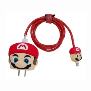 3D Super Mario Charging Cable Protector Cover for iPhone Charger