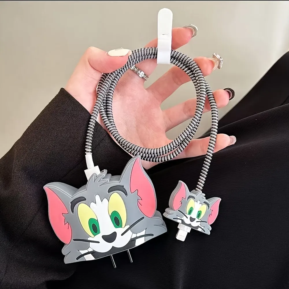 3D Tom Charging Cable Protector Cover for iPhone Charger - Image 3