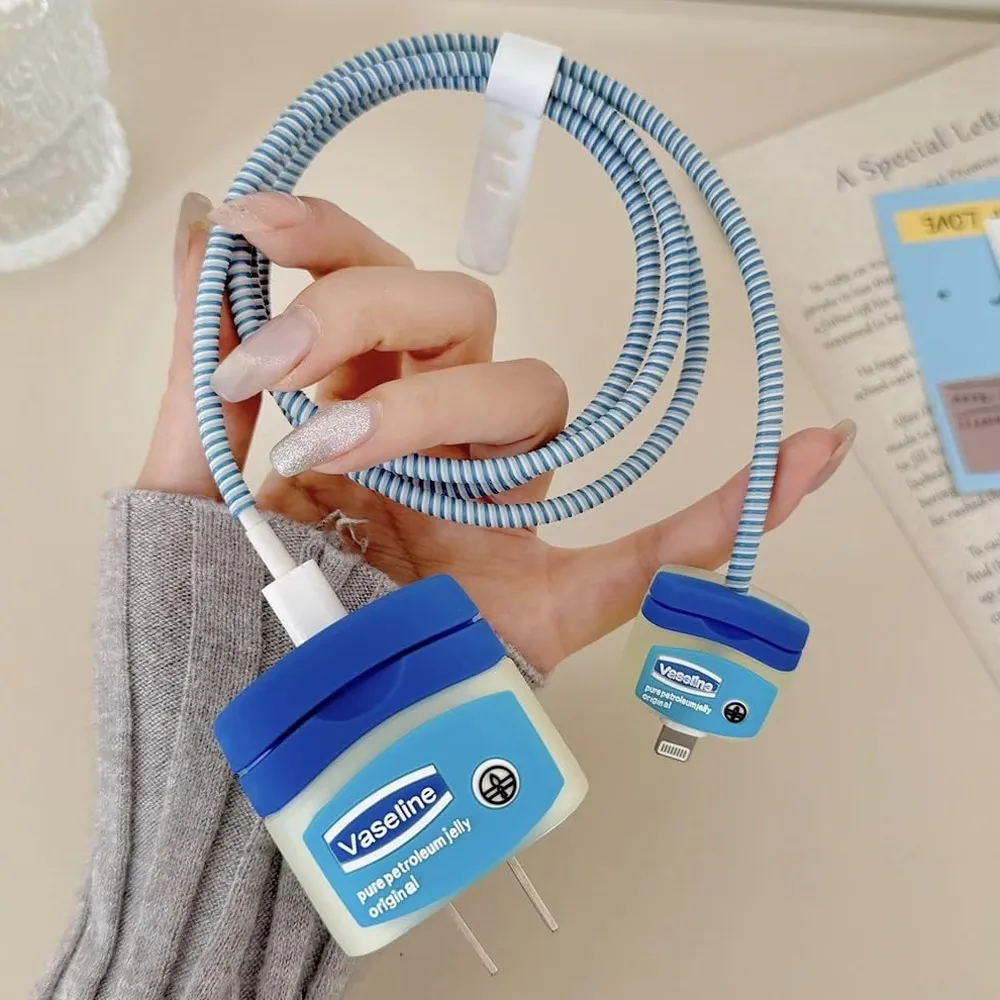 3D Vaseline Charging Cable Protector Cover for iPhone Charger - Image 2
