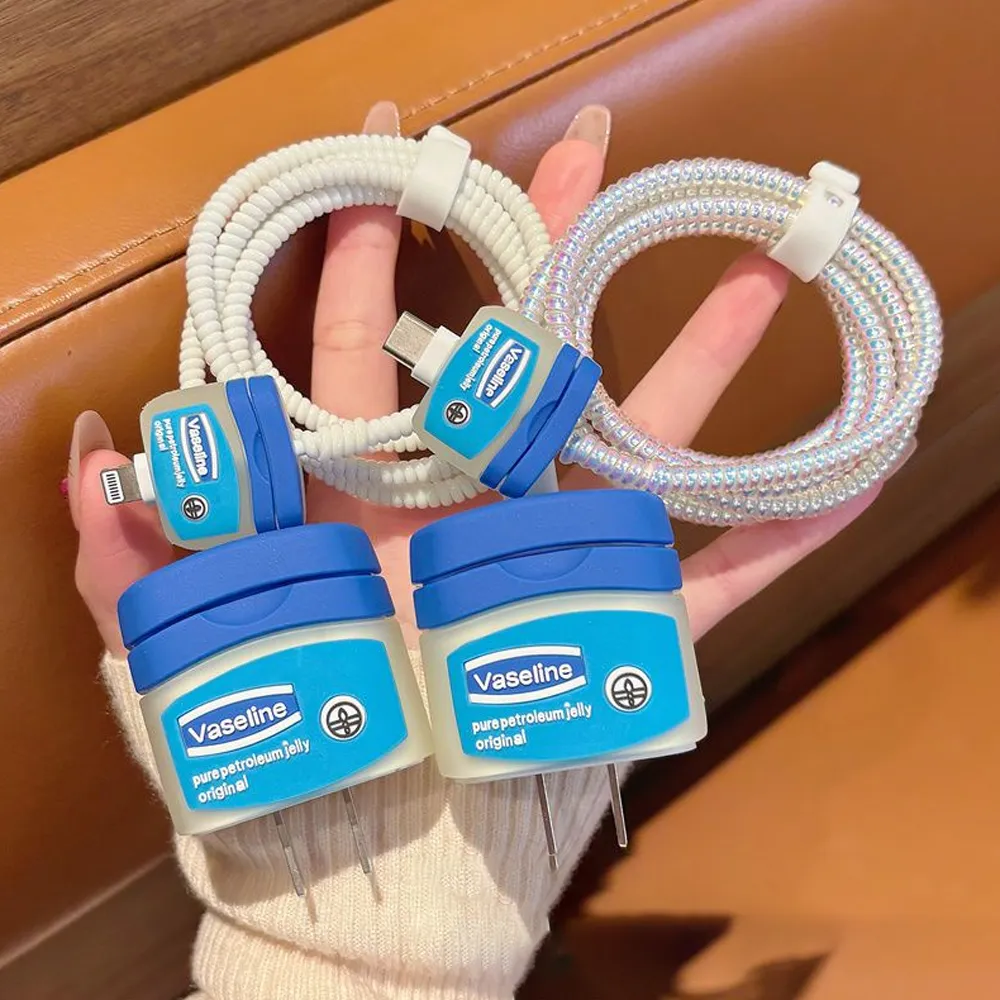 3D Vaseline Charging Cable Protector Cover for iPhone Charger - Image 3