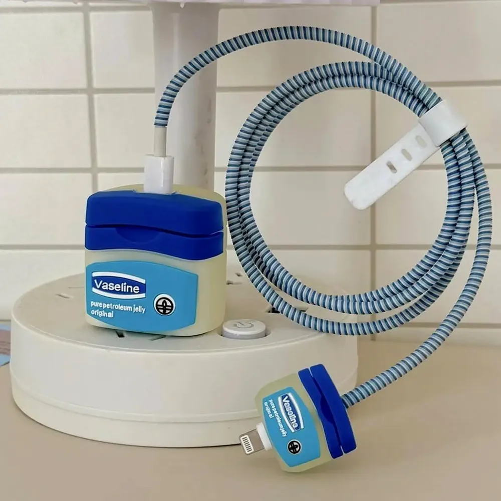 3D Vaseline Charging Cable Protector Cover for iPhone Charger